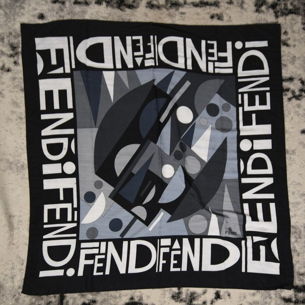 Rare Vintage Fendi Silk Scarf